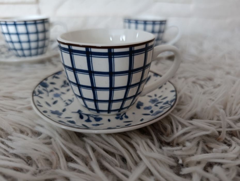 Filiżanki do kawy z porcelany kostnej zestaw - Tognana Cottage