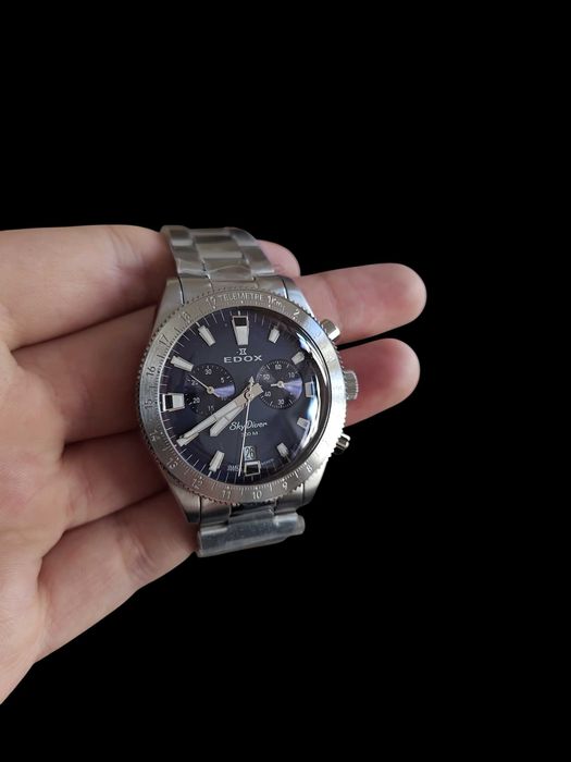 Zegarek Męski Edox Blue Skydiver Chronograph