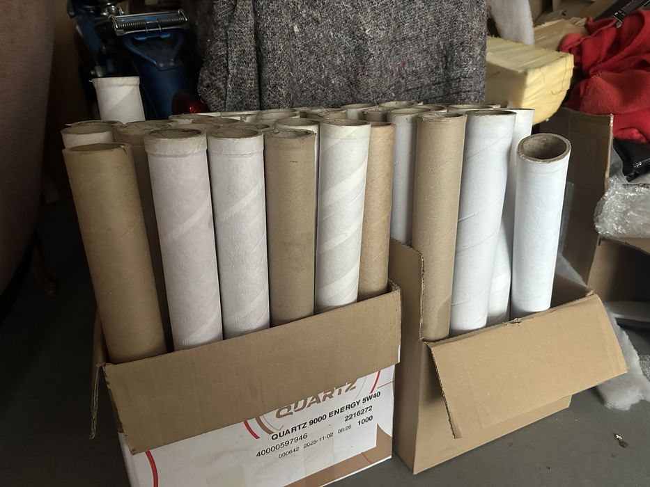 Tuby po folii stretch glizy papierowe rolki tekturowe 250g