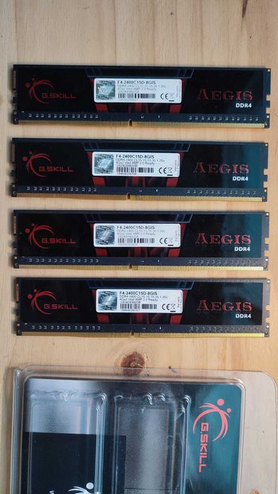 Memória RAM DDR4 GSKILL Aegis - 16GB (4 x 4 GB - 2400 MHz - CL 15 )
