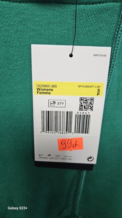 Nike bluza s damska zielona