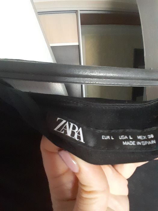 Спідниця жіноча міді атласна zara M,юбка шелк zara M,L