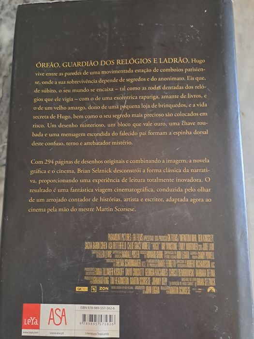 Livro de Fantasia "A intervenção de Hugo Cabret"