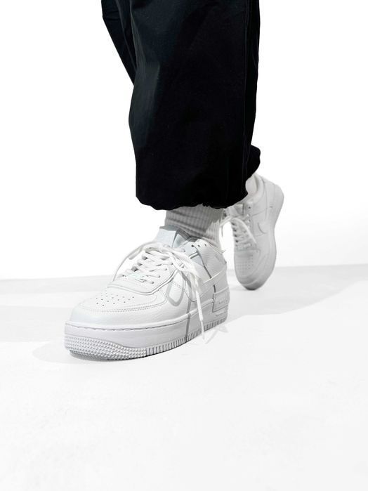 Кросівки Nike Air Force 1 Shadow Triple White premium
