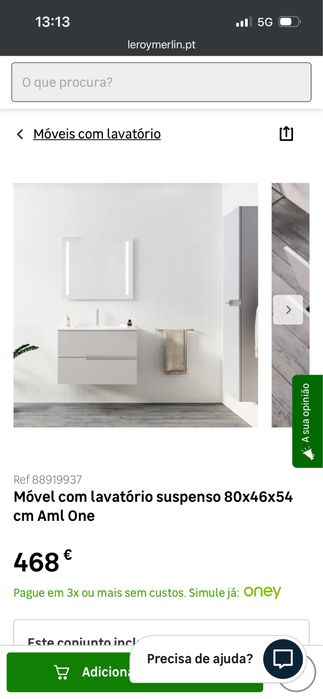 Movel lavatorio suspenso 80cm