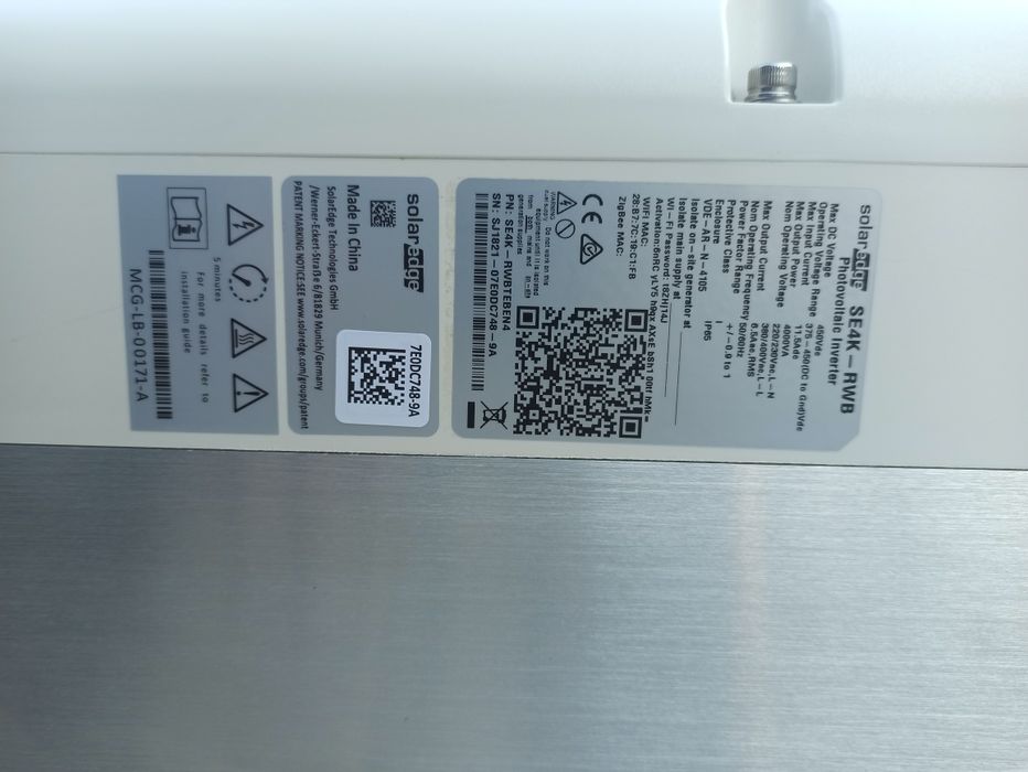 Falownik Inwerter Solaredge SE4K-RWB