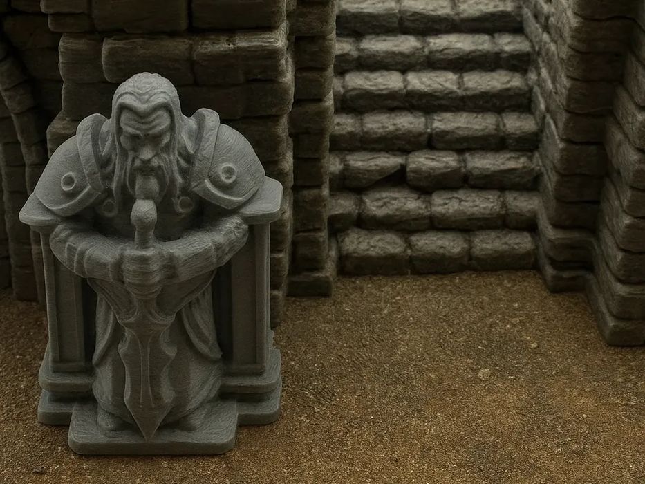 Estátua Guardião Anão para Jogos de Tabuleiro