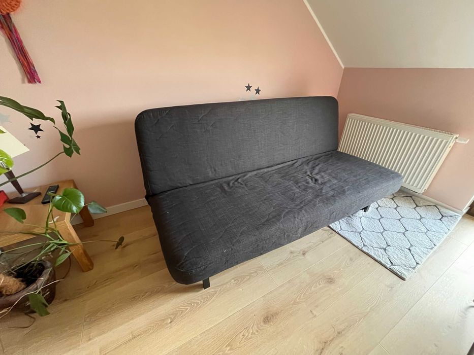 Sofa rozkładana IKEA NYHAMN 3-osobowa + skrzynia na pościel - stan bdb !