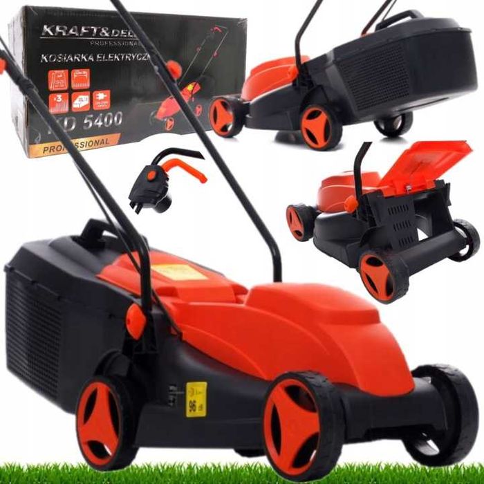 Kosiarka elektryczna 2100W 32cm nóż kosz 30l MOCNA 25-65mm