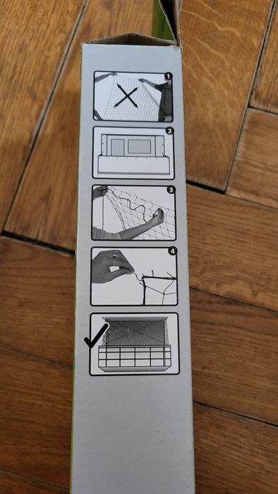 Siatka ochronna dla kota  na balkon/ okno 3x2m