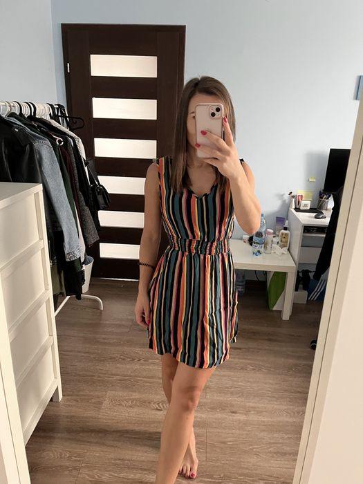 Sukienka w paski z metka, NOWA, Tally Weijl,