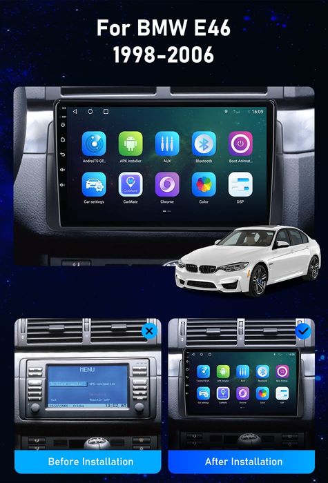 Radio Navi GPS BMW 3 E46 Android