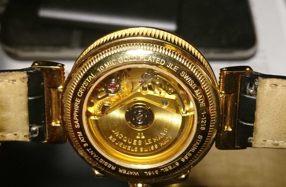 Часы позолоченные Jacques Lemans automatik 1-1216 ( Swiss Made