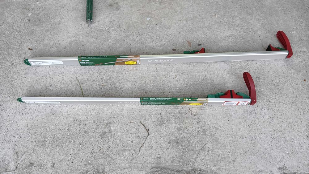 zestaw dwóch prowadnic - ścisków 75 cm i 100 cm - nowe