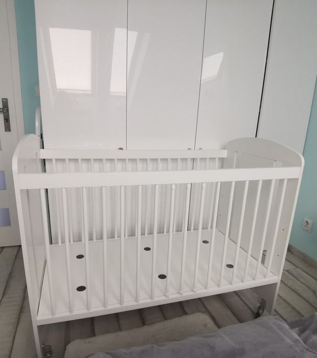 Łóżeczko niemowlęce Klupś Żyrafka białe 120 /60 cm