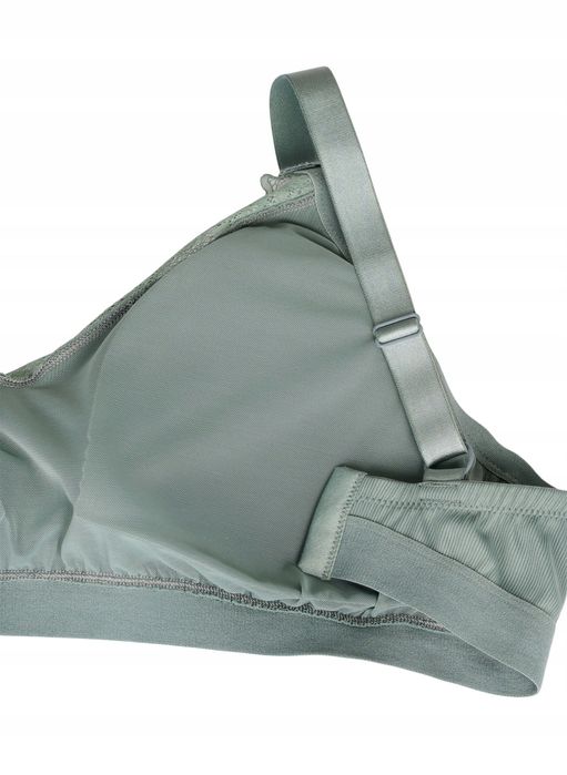 Zizzi 44 2xl Prążkowany Elastyczny Biustonosz Top Z Koronką Plus Size