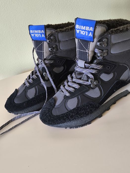 BIMBA Y LOLA втеплені кросівки хайтопи ,натуральна шкіра