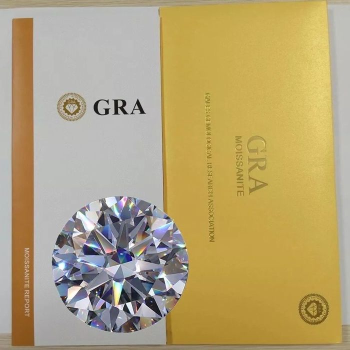 Муассанит 3.5ct 9.5mm бриллиант сертификат GRA
