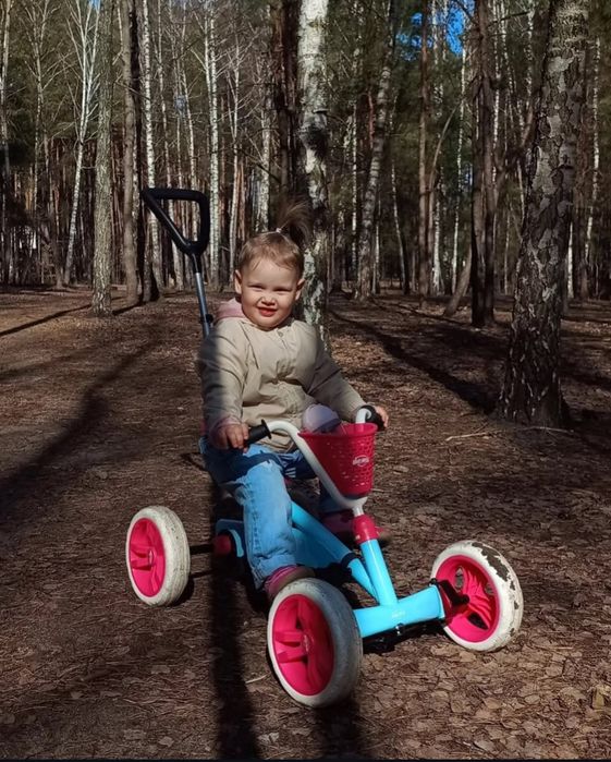 Веломобіль Berg Buzzy Bloom 2-in-1 з батьківською ручкою та гальмом