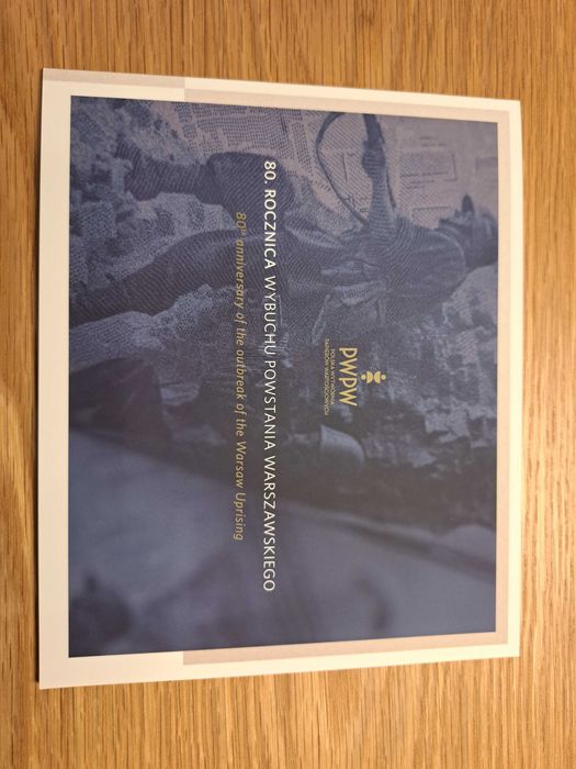 Banknot "20" - 80 rocznica wybuchu powstania warszawskiego - duży folder PWPW