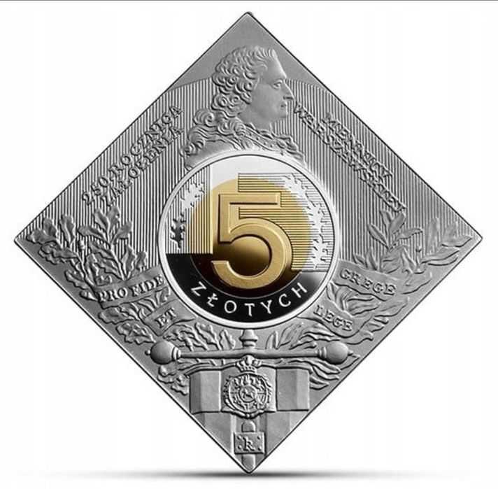 Moneta srebrna 5zl 2016 rok 225 rocznica założenia Mennicy Warszawskie