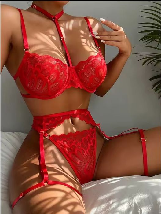Эротический сексуальный бюстгальтер стринги гартер пояс портупея