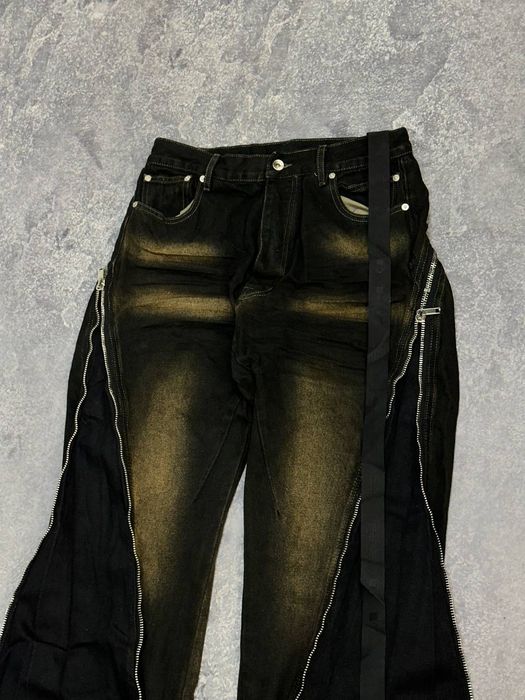 Rick Owens BANANA boot cut faded opium archive джинси сині джинсы клеш