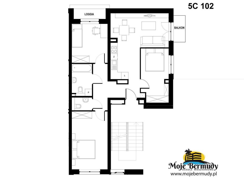 Mieszkanie na sprzedaż, 4 pokoje, 72 m², Wawrów