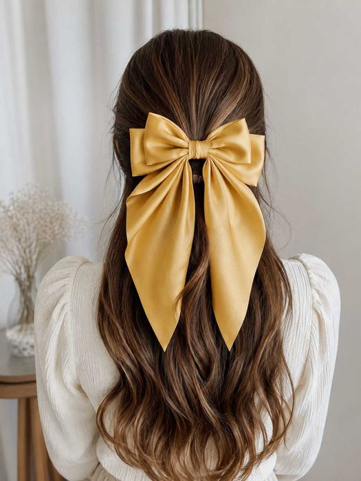 Laço de Cabelo Amarelo