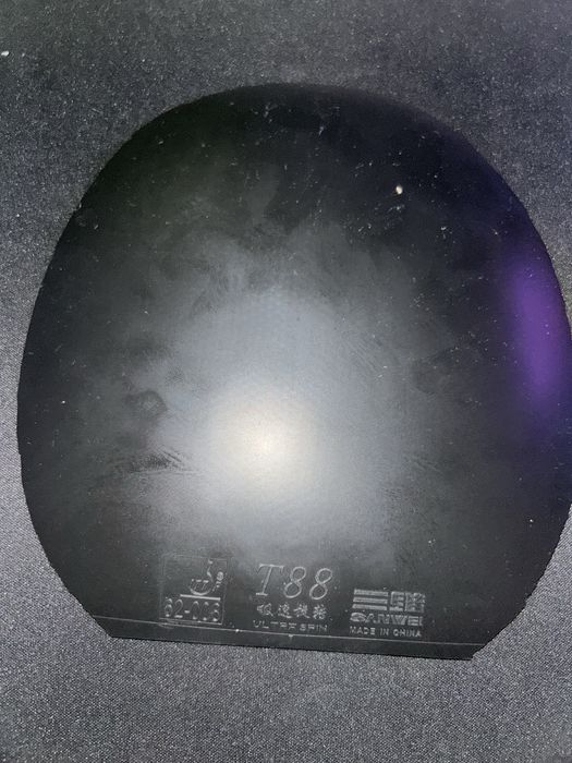 Borracha de tenis de mesa/ pingpong t88 ultra spin e reactor tornado com pouco uso.
