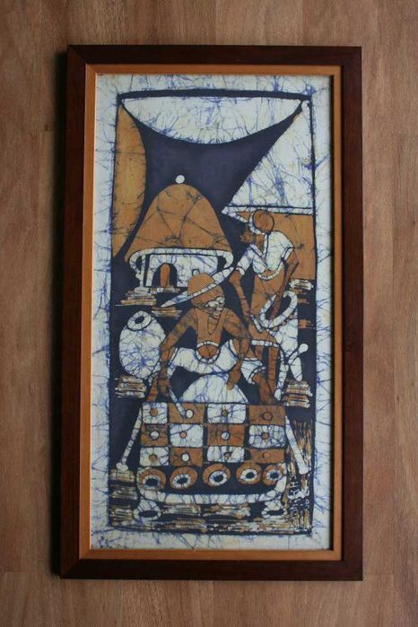 Quadro com batique moçambicano – Moçambique – África (inclui envio)