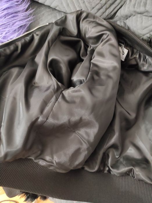 Kurtka futro czarna 34 36 38 oversize krótka na-kd