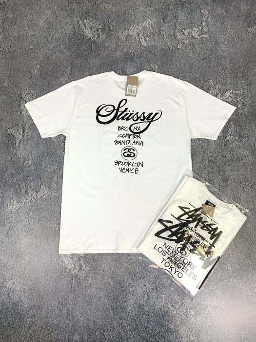 Stussy Футболка,ОРИГИНАЛ,рр С-ХЛ Стусси,Стусі. Белая Чёрная
