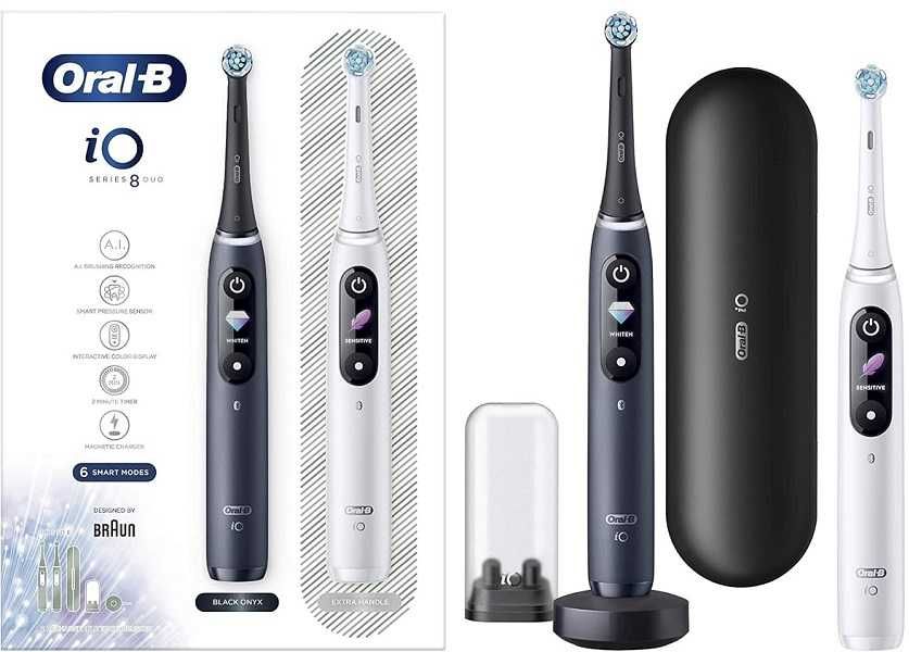 електрична зубна щітка Oral-B iO Series 8, подвійна упаковка