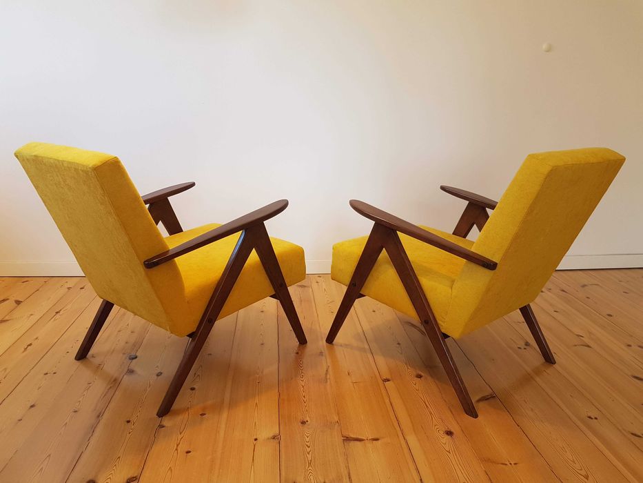 Fotel PRL model B – 310 VAR lata 70 vintage loft nie Chierowski