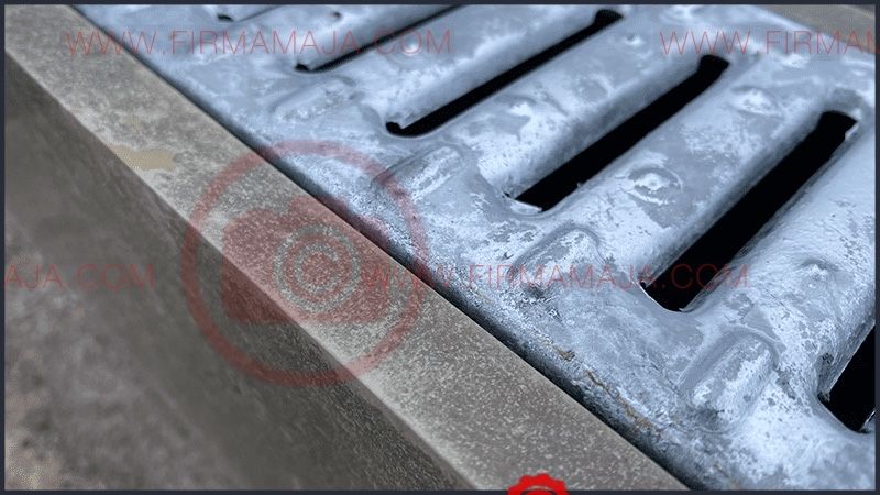 Korytko betonowe z kratką stalową głębokie