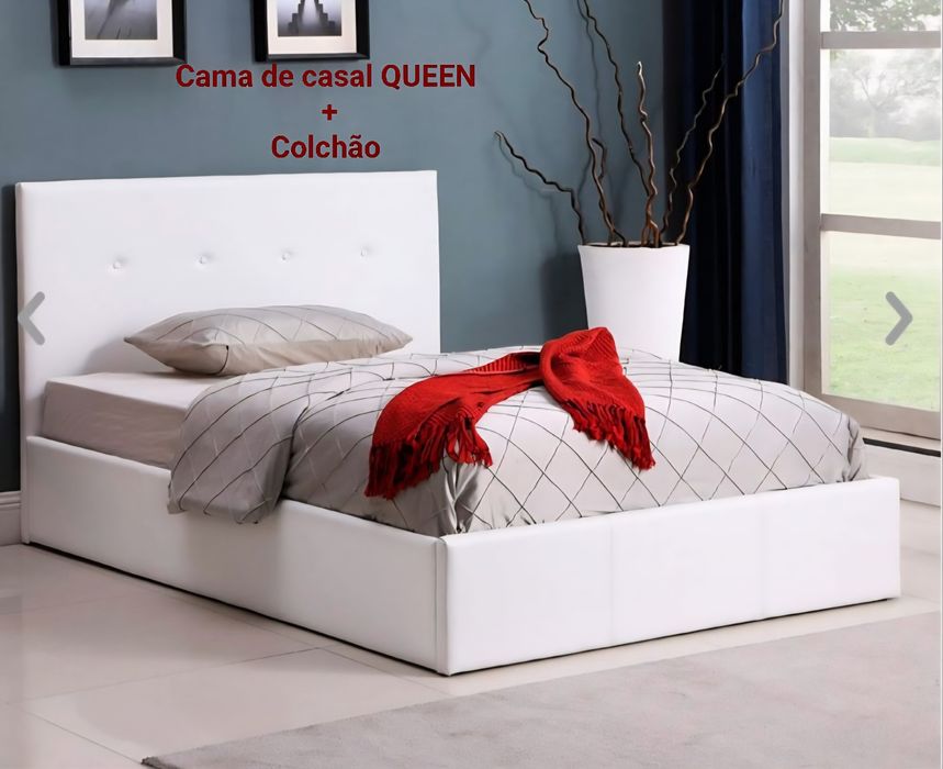 Cama de casal nova na embalagem +colchão+entrega