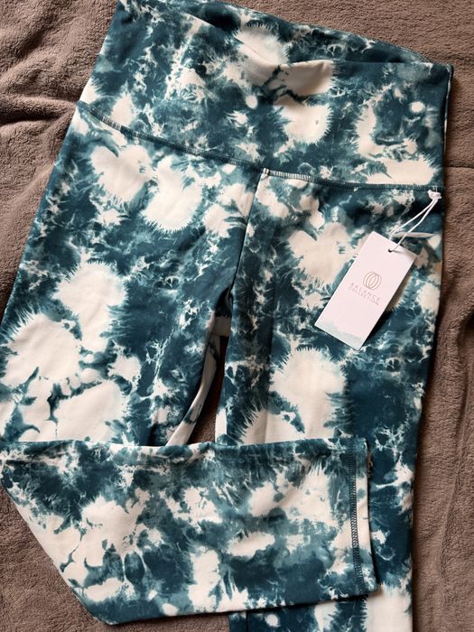 Nowe legginsy sportowe Balance Collection tie-dye zielone