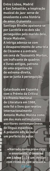 Livro O Inverno em Lisboa de Antonio Muñoz Molina [Portes Grátis]