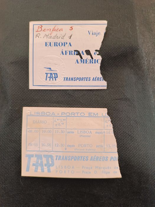 Bilhetes futebol Benfica anos 60 T Campeões