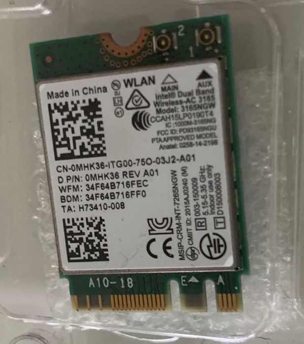 Karta sieciowa Wi-Fi Wlan Intel Dual Band Laptop