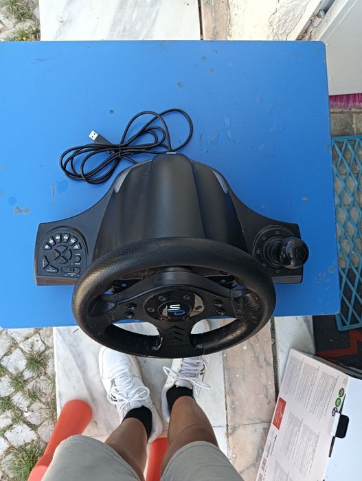 Volante super drive pro com pedais pedais pedais