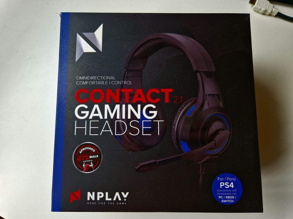Headphones NPLAY com microfone PS4 PC XBOX