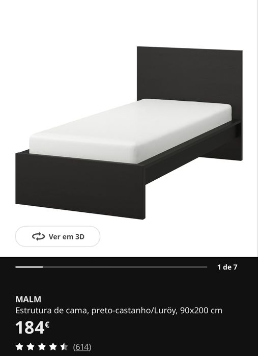 Cama Malm IKEA 90x200