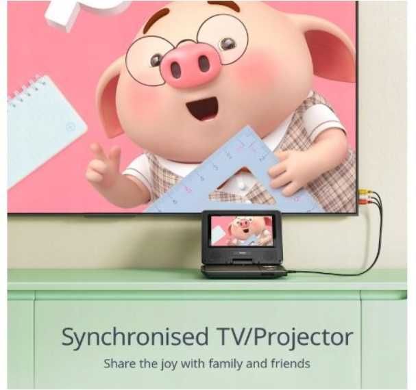 Przenośny Odtwarzacz DVD YOTON 75 cala HDMI USB Ekran Obrotowy