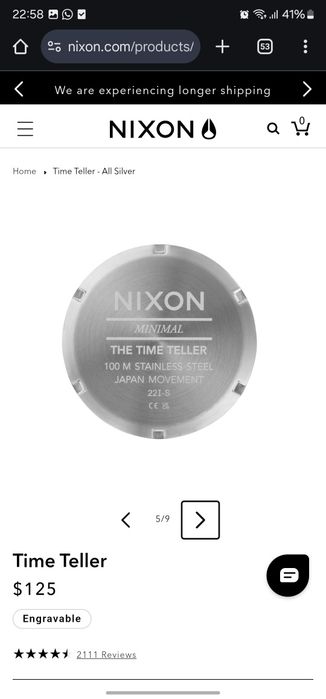 Relógio Nixon Time Teller All Silver