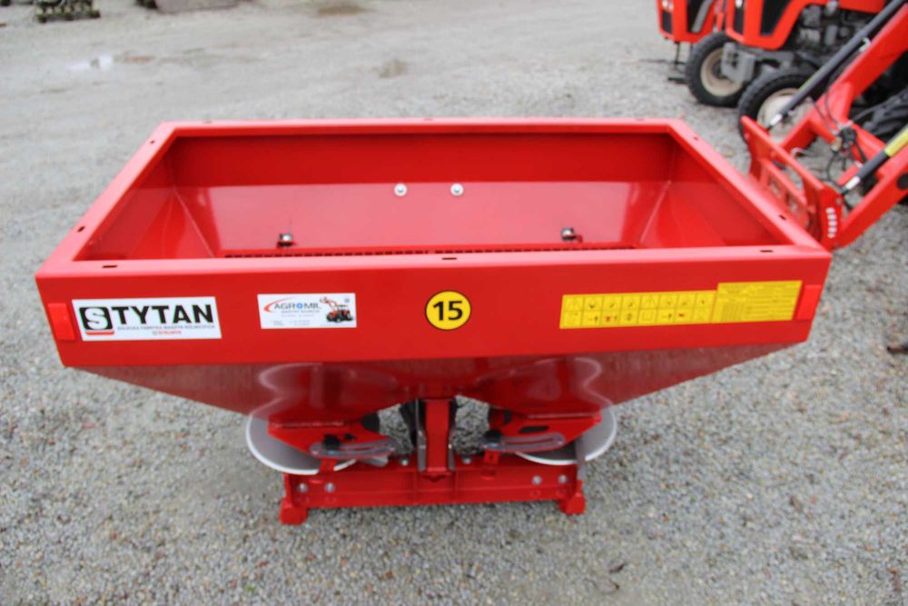 Rozsiewacz do nawozu dwutarczowy nowy model  siewka lej strumyk TYTAN