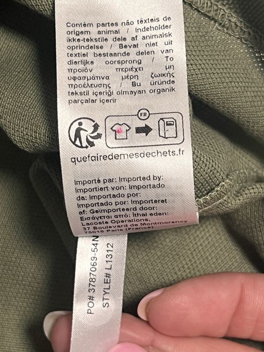 Лонгслив бренда Lacoste original
