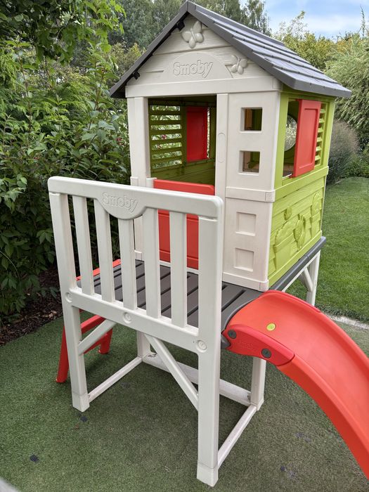 Smoby domek na palach zjeżdżalnia drabinka