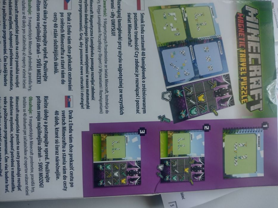 Minecraft magnetyczna łamigłówka puzzle